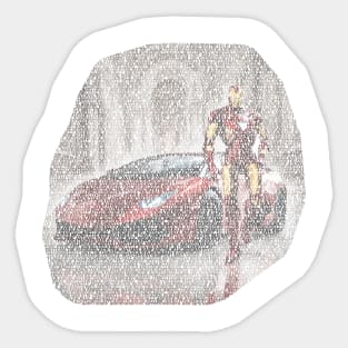 lamborghini typographic art Sticker